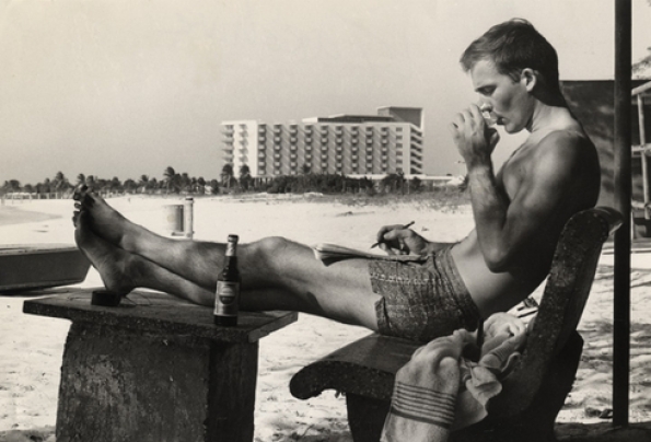 Hunter on the beach